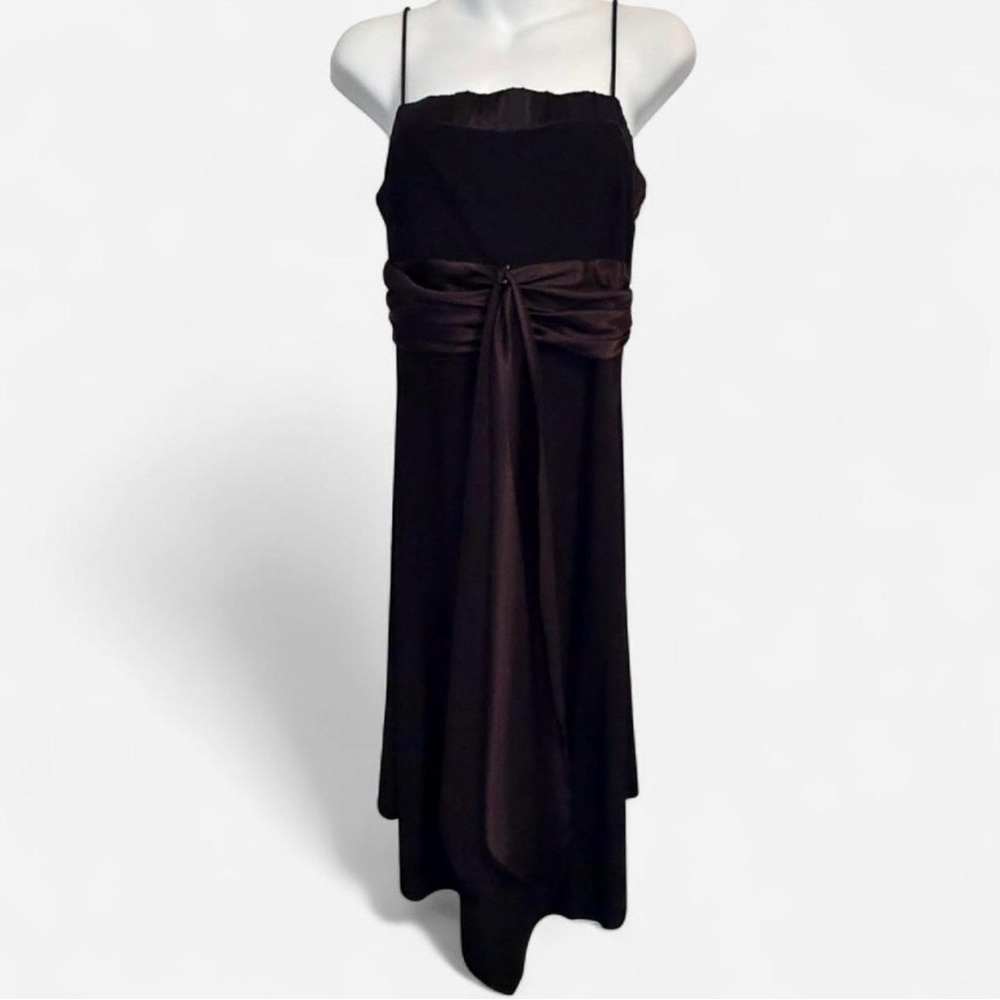 Alyn Paige Black Spaghetti Strap Evening Cocktail Dress, Size Medium